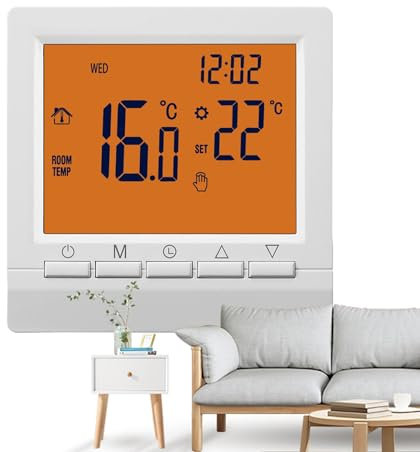 Programmierbare Thermostate home, wand montierte intelligente LCD -Bildschirmbatterie batteriebetrieben programmierbarer Thermostat - Haushalt Thermostate Temperaturcontroller Präzise für Häuser Schla