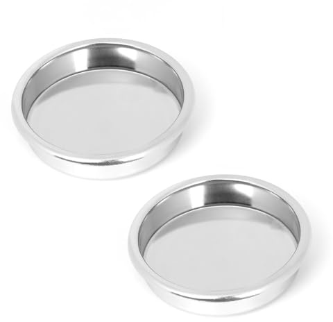 2pcs 58mm Blanking Disc Stainless Steel Backflush Insert Disc Backflush Filter Portafilter Basket Coffee for Gaggia Classic Espresso Machines