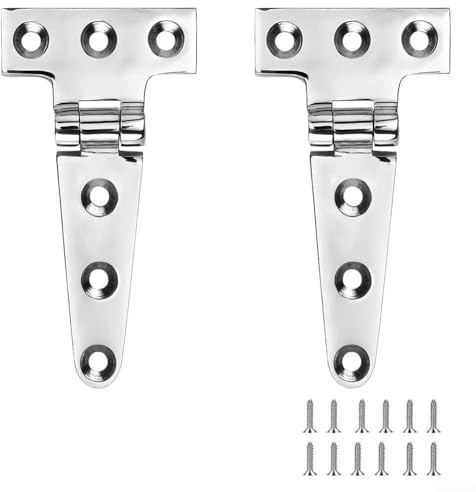 Robuste T-Scharniere für Boote, 316 Edelstahl, Deckschranktürscharniere mit Schraube, 4,8 mm dicke Achse, für Marine-Anwendungen