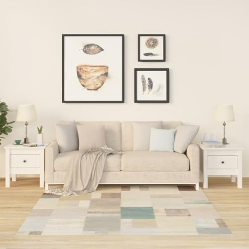 Woonisher Beistelltische 2 STK. Weiß 40x40x39 cm Massivholz Kiefer beistelltisch Holz Outdoor klein Tisch