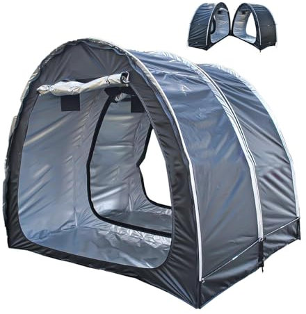 Fxiaobin 2 PCS Box Biciclette può Essere Giuntato Box Biciclette con Doppie Porte per 2-5 Biciclette Box Moto per Esterno Capannone per Esterno,Black