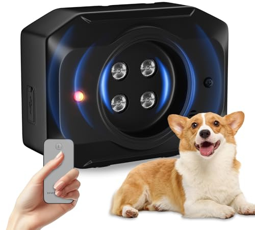 QEWEUUIE Anti Bell Gerät Hunde,55Ft Antibell für Hunde mit Fernbedienung,3 Modi, Drinnen und draußen IPX4 wasserdichtes Antibell Ultraschall Gerät,Geeignet für kleine, mittelgroße und große Hunde.