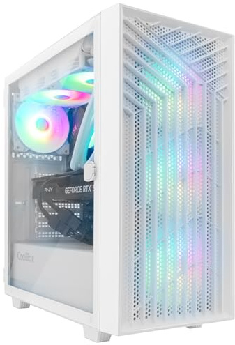 DeepGaming Vortex - PC Gaming (Intel Core i7-14700KF, NVIDIA RTX 5070 12GB, 64GB RAM, SSD 2TB M.2, Refrigeración Líquida 240mm, Windows 11 Pro) PC Gamer Blanco