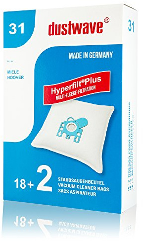 Megapack - 20 Staubsaugerbeutel passend für Miele - S 512 / S512 von dustwave® Markenstaubbeutel - Made in Germany + inkl. Microfilter