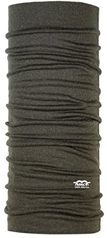 P.A.C. Merino Wool Multi Anthrazit Multifunktionstuch - Merinowoll Schlauchtuch, Halstuch, Schal, Kopftuch, Unisex, 10 Anwendungsmöglichkeiten