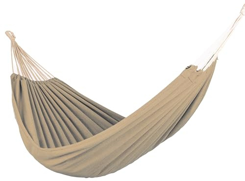 Kronenburg Mehrpersonenhängematte 210 x 150 cm, Belastbarkeit bis 300 kg – Indoor & Outdoor Hängematte Beige - Farb- und Modellwahl