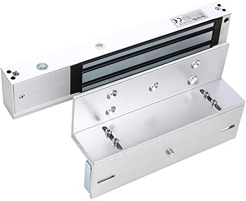 UHPPOTE Serratura Elettromagnetica 280 kg Fail‑Safe 12V con Staffa ZL | Serratura con indicatore LED, per Porte ad Apertura Interna Sistema di Controllo Accessi