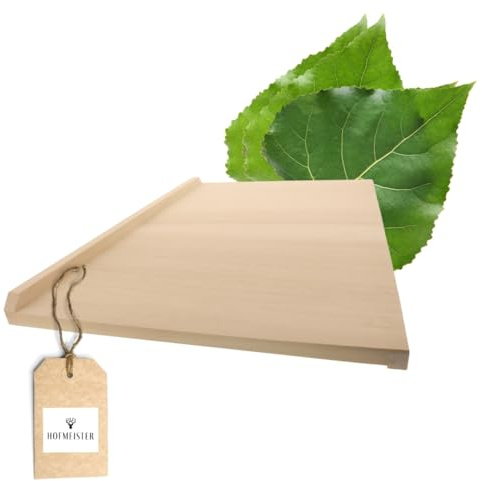 HOFMEISTER® Schneidebrett Holz, Küchenbrett, Brot- und Pizzabrett, Backunterlage, Arbeitsplatte Küche, Herdabdeckplatte aus Holz, 60 x 39 x 1,5 cm