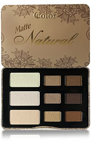 Ccolor Cosmetics - Matte Natural, 9-Color Eyeshadow Palette Matte Finish, Highly Pigmented Eye Shadow Makeup, Long-Wearing Eye Palette, Eye Makeup Kit with Easy-to-Blend Neutral Shades