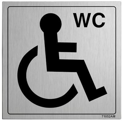 VSafety General Panneau WC handicapé, 71052AM-SABRSH