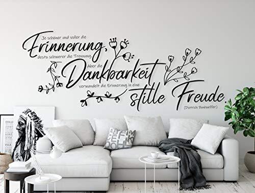 tjapalo® a44 wandtattoo zitate und sprüche Dietrich Bonhoeffer Wandsprüche Wohnzimmer Wandaufkleber Zitat, Farbe: dunkelblau, Größe: B100xH38cm