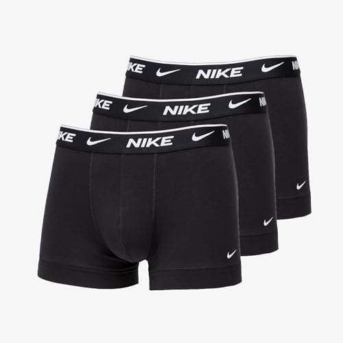 Nike Herren Everyday Cotton Stretch Trunks 3Pk, Black/Black/Black, XL