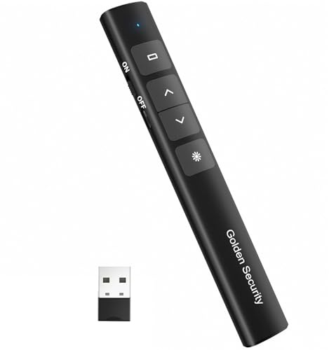 Presentation Clickers, Clicker for Powerpoint, Wireless Rechargerable Presenter Remote, Powerpoint Clicker, Presenter Clicker with Hyperlink for Keynote/PPT/Mac/PC/Laptop (T6)