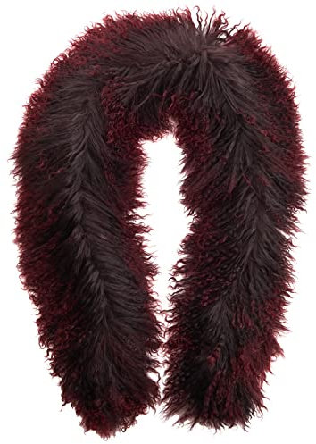 Facchini Lammfelle Tibetlamm Schal Farbe dunkelrot, Größe 160cm