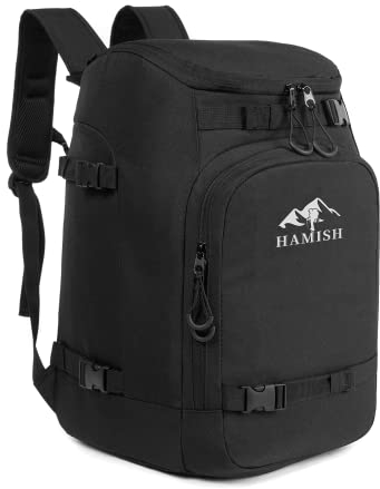 Hamish Skischuhtasche, 50 l, wasserdicht, großes Fassungsvermögen, Skischuh-Tasche, Rucksack, Snowboard, Reisen, leicht, Skitasche, Rucksack für Skihelm, Brille, Handschuhe, Ski, Snowboard und Zubehör