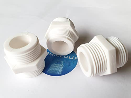 ShieldUp Washing Machine & Dishwasher Inlet Hose Connectors - 3/4 x 3/4 inch - Pack of 3, White