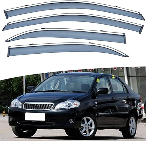 Juego de 4 Deflectores de Viento, Protector de Nieve para Lluvia Y Sol de Baja Acumulación de Calor para Reemplazo de Automóviles para Toyota COROLLA AE120 2001-2013