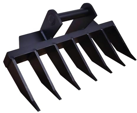 Roderechen MS01 Wurzelreche Feinwurzelschneide Minibagger Rechen Breite 60cm