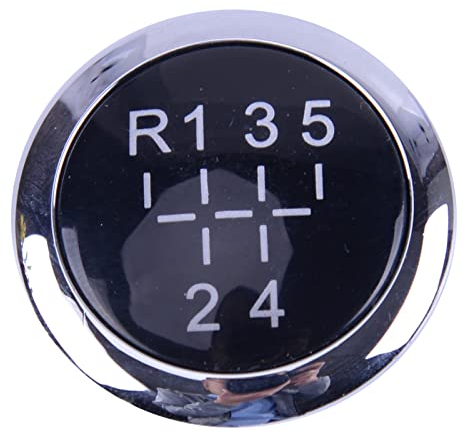 Für VAUXHALL Für OPEL Für ASTRA H Für CORSA D 2004-2010 Schwarz Silber Einsatz 5 6 Gang Auto Schaltknauf Kappe Abzeichen Schaltknaufkopf (Size : 5-speed)