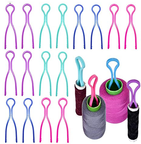 RIAAJ Mehrfarbige Unterfadenhalter Thread Buddies Clips DIY Nähzubehör zum Quilten Nähgarnspulen-Organizer-30PCS