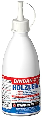 Bindan-XT reiner Kunstharzleim Leim Holzleim Wasserfest extreme Haltbarkeit inkl. 1 Pinsel von E-Com24 (Bindan XT 280gr.)