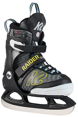 K2 Ice Raider Beam Youth Ice Skates, Size 1-5, Gray Yellow