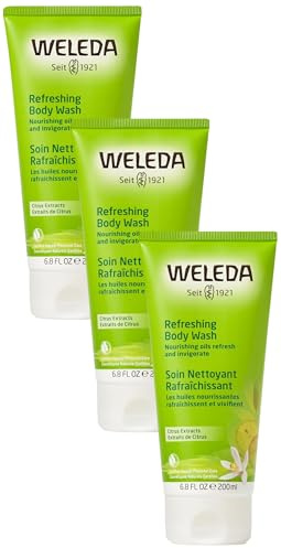 WELEDA Bio Refresh Duschgel vegan - Naturkosmetik Citrus Duschseife für Frauen & Männer mit Zitrone/Orange Duft - Natürliche Hautpflege Dusche zur Reinigung von Gesicht & Körper (1x 200ml)