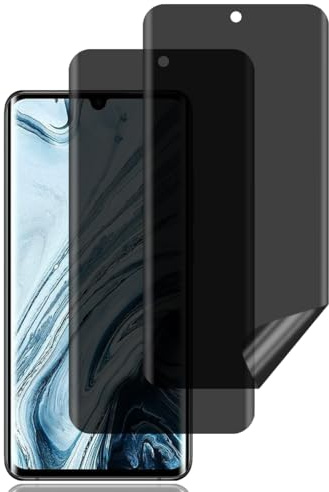 Protector Pantalla Privacidad para Xiaomi Mi Note 10/10 Pro/10 Lite, Pack 2 | Antiespia Película TPU Flexible, Protector de Pantalla, Anti-Rasguños, Sin Burbujas, Anti-Espía