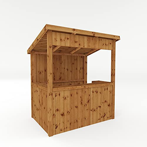 WALTONS 6 x 4 Garden Bar | Pressure Treated | Wooden Garden Summerhouse Bar | Shiplap Tongue and Groove | 15 Year Anti Rot Guarantee | 6ft 4ft (6 x 4 Pressure Treated Bar)