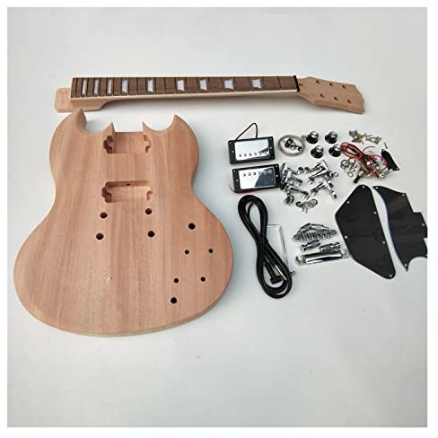 Fachmann E-Gitarren-Bausatz Halbfertiges DIY-E-Gitarren-Kit Mahagoni-Korpus Mit Aller Hardware Selbstbau Gitarrenkit