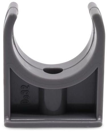 GDFYMI 30 abrazaderas de tubo de PVC negro, abrazadera de tubo en U, soporte en U, abrazadera de correa de tubo compatible con tubos Pex de 32 mm OD