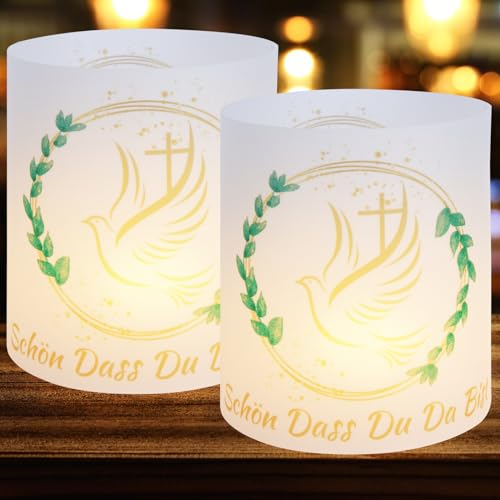 Aitsite 12 lanterne decorazione da tavolo, comunione, battesimo, cresima decorazione da tavolo per ragazze e ragazzi