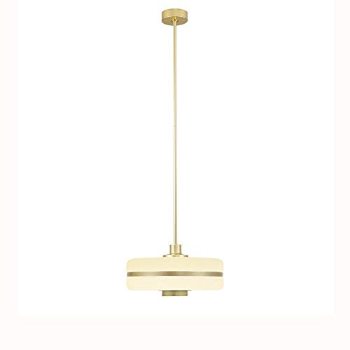 Lámpara de techo moderna y minimalista de cristal, lámpara con ajuste de hierro forjado – Estudio dormitorio bar aparato de iluminación decorativa para el hogar [Clase