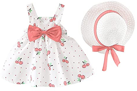 Uwdiohq Outfits Prinzessin Kinder Baby Kleinkind Mädchen Ärmellose Dot Bogenhut Mädchen Outfits & Set Warme Babykleidung Baby Bekleidung Mädchen Gr 68 Zwillingskleidung Baby