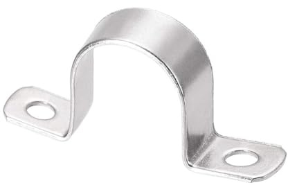 Unifizz Robuste 2-Loch-Rohrschelle mit 2 Löchern, 35 mm, 304 Edelstahl, starre U-Rohrklemme, Aufhänger, Rohrspannclips, 2 Stück