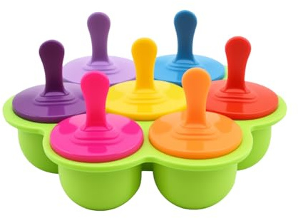 Esshogo Mini Stampi per Ghiaccioli in Silicone, Stampi per Gelato Bambini, Formine Ghiaccioli Riutilizzabili, Ghiaccioli Stampo, Stampi Gelato Stecco