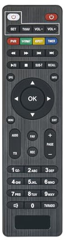 VINABTY Remoto di sostituzione, adatto per DCOLOR Full HD Scart TV Stick 2024 U8 SCART, per Decoder digitale terrestre 2024 - DVB-T2 HDMI TV Stick Decoder U3 mini tv stick, DVB-T2/C Decoder EU006