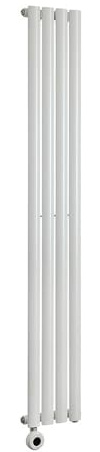MILANO 600W White Vertical Single Panel Electric Radiator Plug 1600x236mm