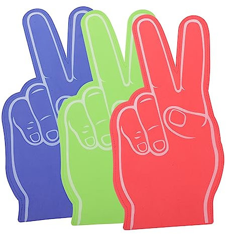 NAMOARLY 3stücke Schaumstoffhand Mit Zeigefingern Für Cheerleader Sportfans Und Events Eva-Material Leicht Und Bequem Für Fußballspiele Basketballspiele Und Partys Als Requisite Oder Gesche