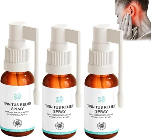 Medilisk Tinnitus Relief Spray, Tinnitus Relief für klingende Ohren, Tinnitus Behandlung für Frauen und Männer (3 Stück)