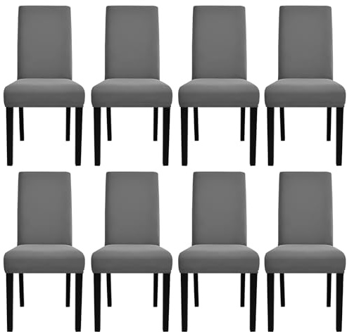 Cokaca Elastischer Stuhlhussen 8er Set Schwingstuhl,Staubdicht Und Fleckdicht,Die Stuhlhussen Schwingstühle Ist Leicht Zu Zerlegen Und Maschinenwaschbar,Für KüChen, Restaurants, Bankette, Hochzeiten