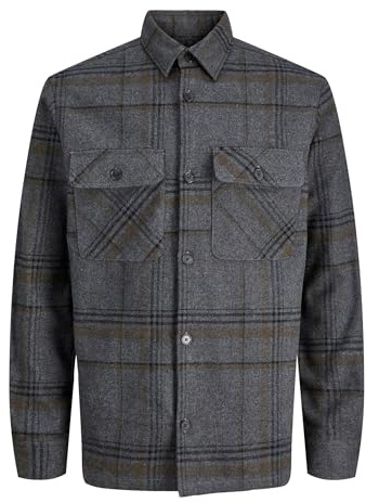 Jack & Jones Melange Check Overshirt Jprrayle Sweat-Shirt à Carreaux chiné L/S Sn Homme