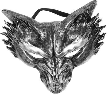 Alipis Masque Couvrant Demi-visage en Pu Foam Noir 3d Réaliste pour Homme