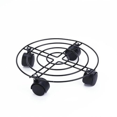 XINYUEST Sottovaso con Ruote Pianta in Metallo Stand Esterno E Interno - Carrello per Impianti Rotolanti Grandi Vasi-Diametro 40 Cm