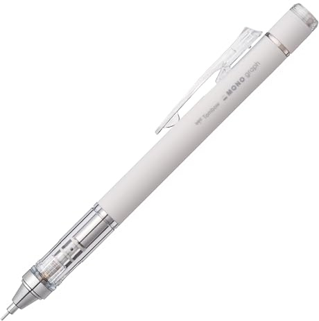 Tombow Druckbleistift MONO graph 05 mattgrau, 0,5 mm Strichtstärke, HB, integrierter nachfüllbarer Radiergummi [SH-MG72]