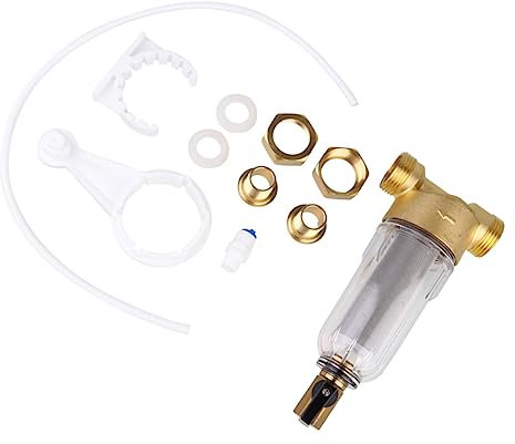 SHINEOFI Filtro De Agua Para Grifo Filtro De Retrolavado Frontal Descalcificador Para Baño Doméstico