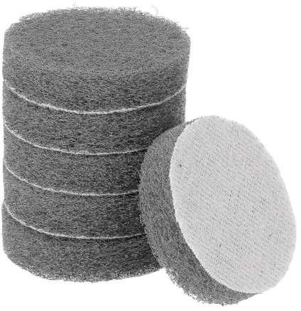 sourcing map 6 spugne abrasive a grana 800, 5,1 cm, per trapano elettrico a cerchio e ad anello, per la pulizia della cucina domestica, colore grigio