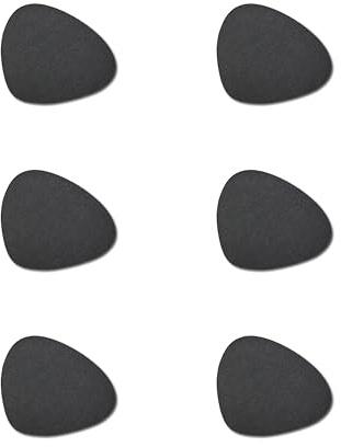 6er-Glasuntersetzer-Set Kunstleder gebogen, schwarz, 12 x 10 cm