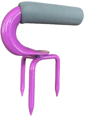 Herramienta manual de garra cultivadora de suelo con pinchos, mango ergonómico que absorbe los golpes para una preparación eficiente de camas de jardín, horquilla de acero inoxidable