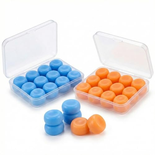 SWYZOR Tapones Oidos Ruido Dormir,12 Pares Tapones Oidos Silicona, Taponas Para Dormir,Taponas Reutilizables Para Nadar, Roncar, Trabajar, Conciertos, Estudiar